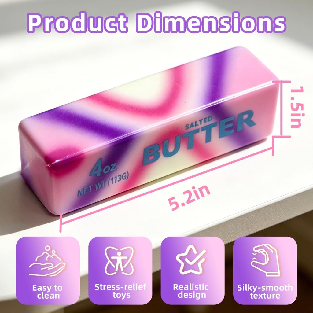 2 Pcs Rainbow Butter Squishy Stick - Fidget Toy - photo 2