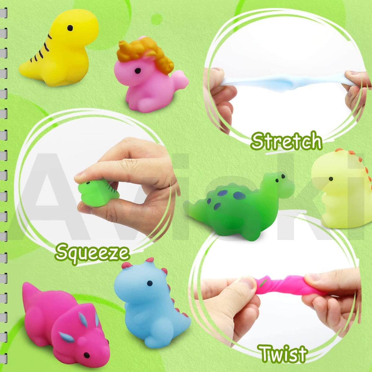 30 Pcs Mochi Squishy Toys - Mini Dinosaur Squishies - photo 2
