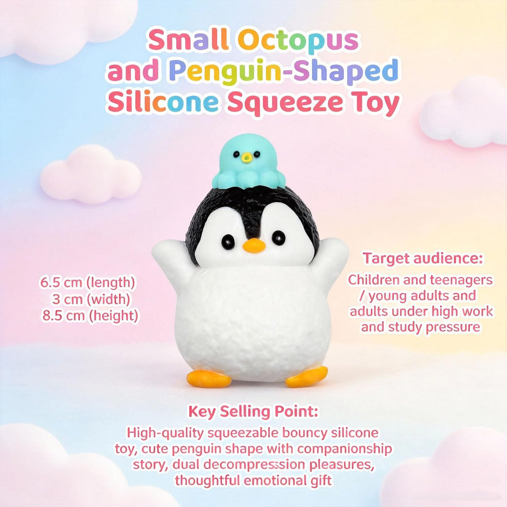 Silicone Taba Squishy Stress Ball Penguin