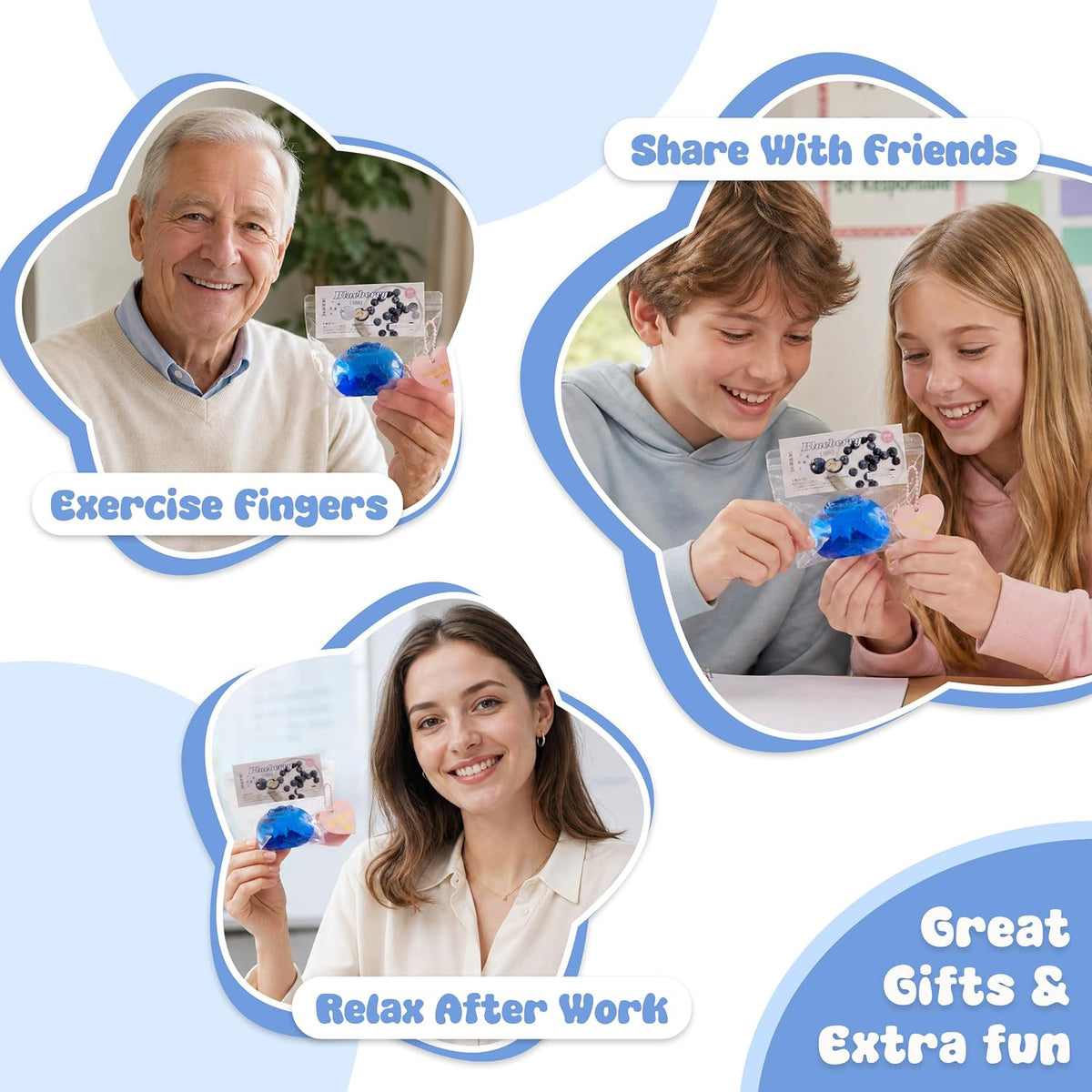 Taba Blueberry Squishy - Sticky Squeeze Fidget Toy - photo 4