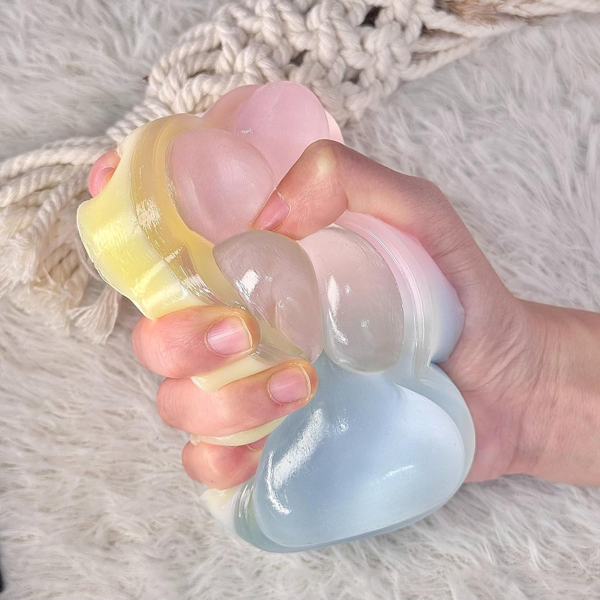 Big Cat Paw Taba Squishy 5" - Tri-Color Fidget Toy - photo 7