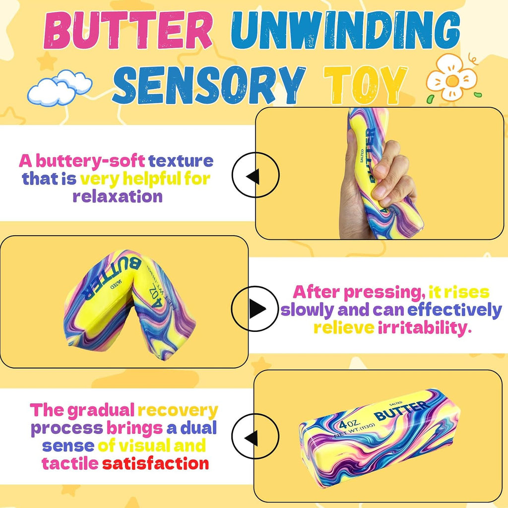 Rainbow Wave Butter Squishy - Slow Rising Squeeze Toy - photo 4