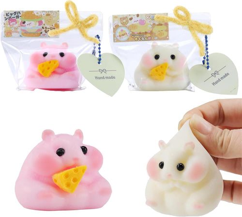 2 Pcs Taba Hamster Squishy - Soft Silicone Toys - photo 1