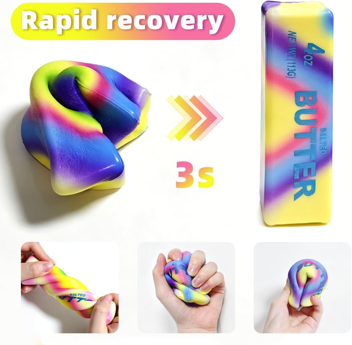 2 Pcs Butter Squishy Sticks - Pocket Fidget Toys - photo 4