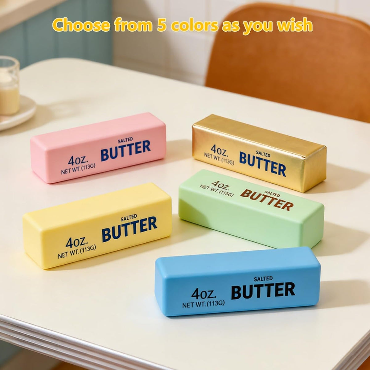 Scented Butter Squishy Fidget Toy - Yellow - photo 2