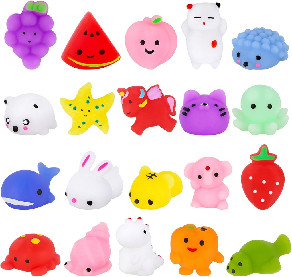 20 pack mochi squishy set in the Squishy Starter Kit