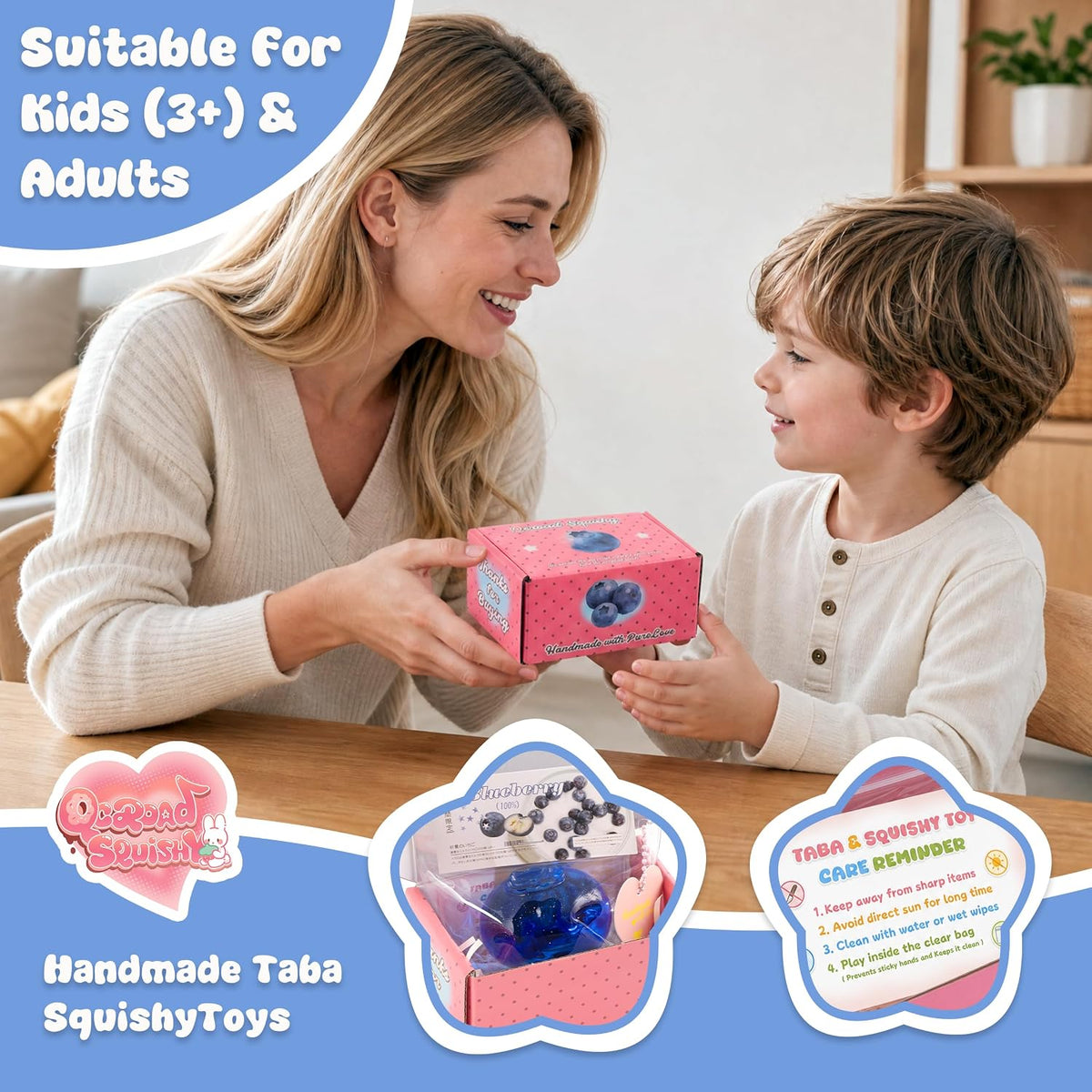Taba Blueberry Squishy - Sticky Squeeze Fidget Toy - photo 6