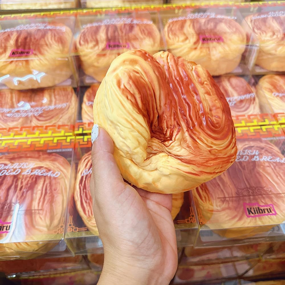 Squishy Danish Shredded Bread 5.3" Jumbo Slow Rising Squishies Scented Stress Relief Kids Gift Toys