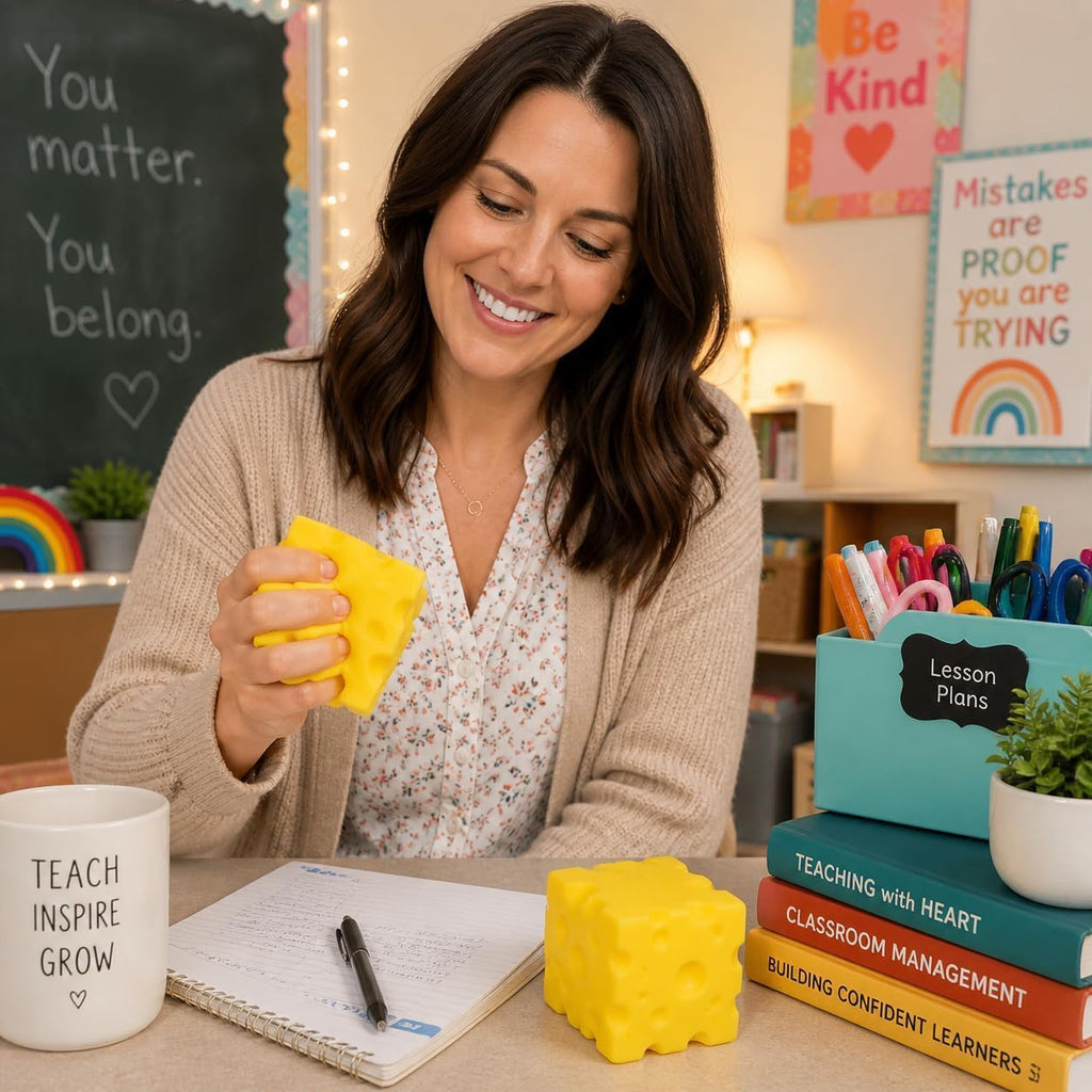 Big Cheese Squishy Toy - Yellow Stress Relief Fidget - photo 4