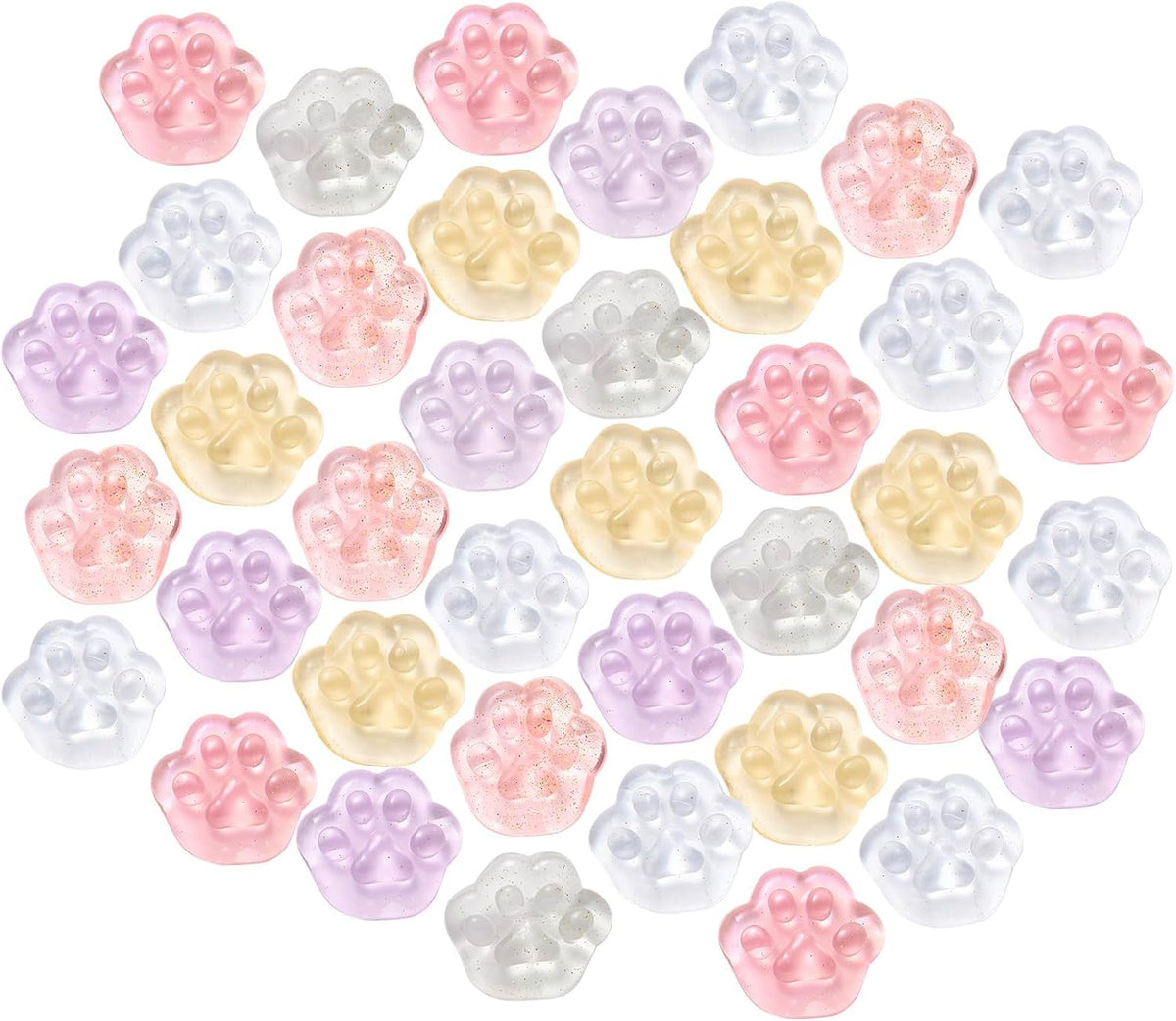 40 Pcs Mini Cat Paw Mochi Squishy Toys - Party Favors