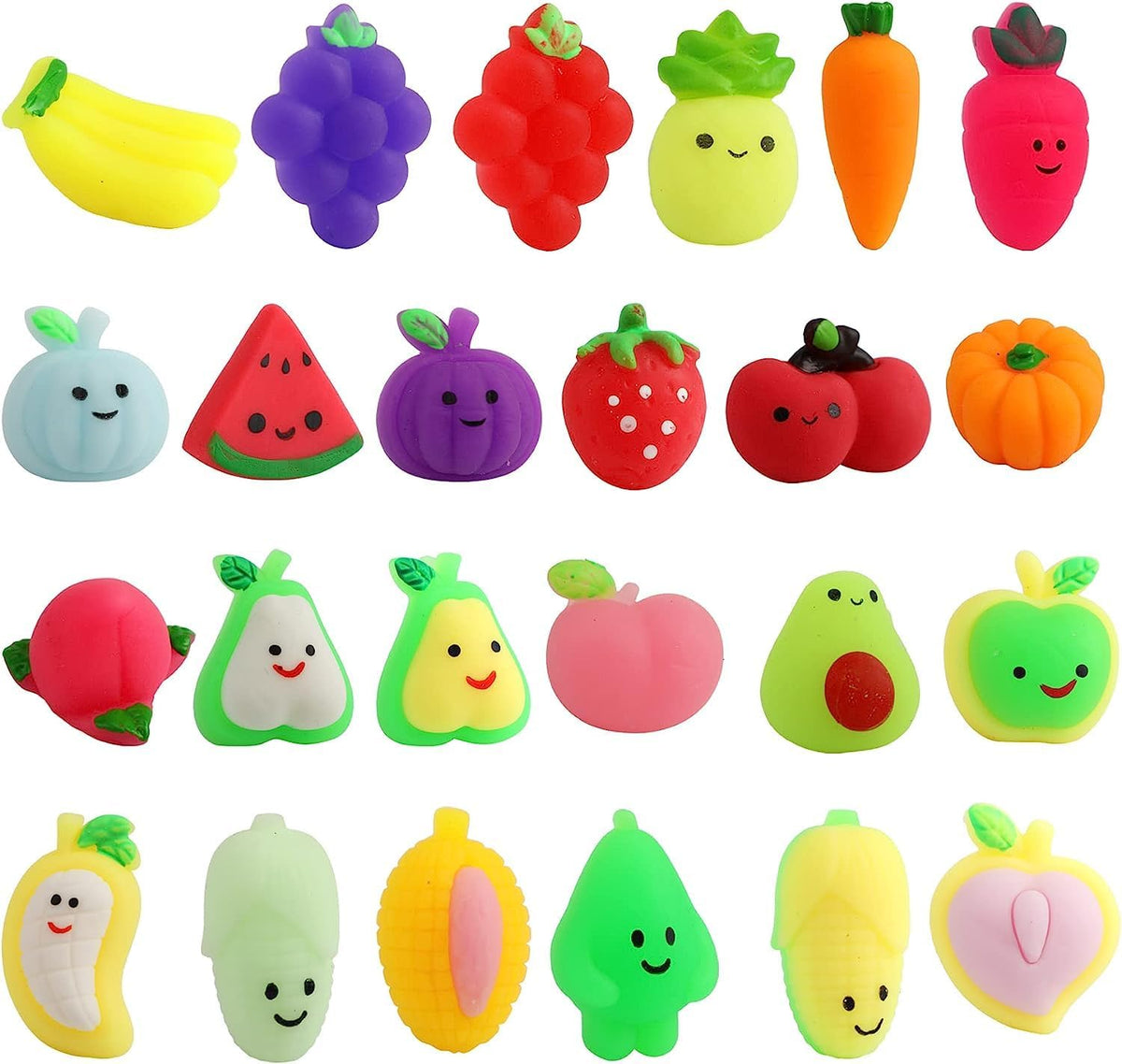 24 Pcs Fruit Mochi Squishy Toys - Stress Relief - photo 3