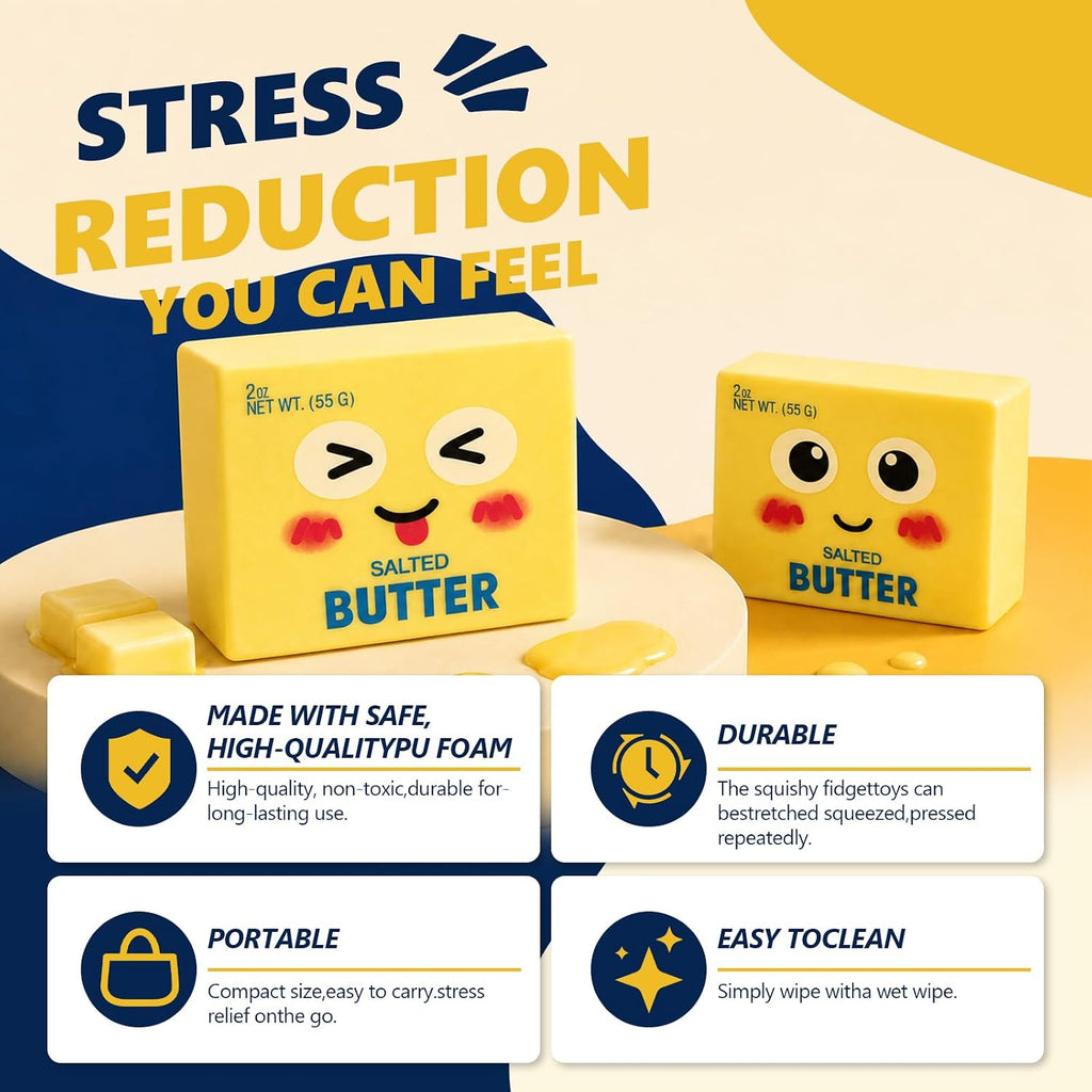 Butter Squishy, Slow Rebound Squeeze Stress Relief Toy