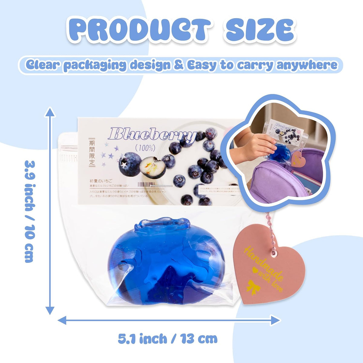 Taba Blueberry Squishy - Sticky Squeeze Fidget Toy - photo 2