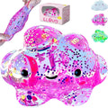Premium Cloud Squishy Toy, Glow in the Dark Stress Ball, Odor-Free Slow Rise Crystal Clear, Non-Toxic, Easy to Clean, Durable, Gift-Ready, Children Safety Certificate & ASTM Certified 3+