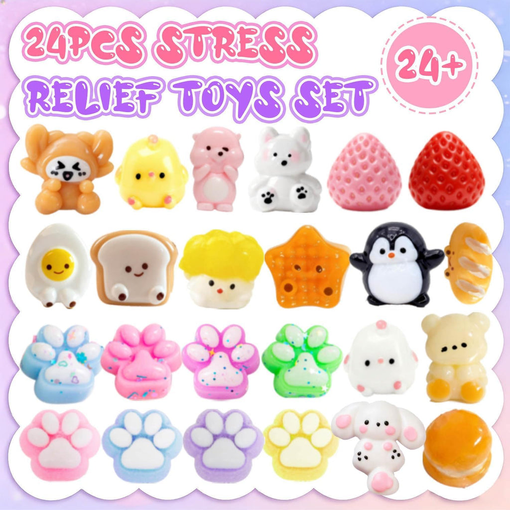 24 Pcs Taba Squishy Fun Box Kit - Mini Squishies - photo 2