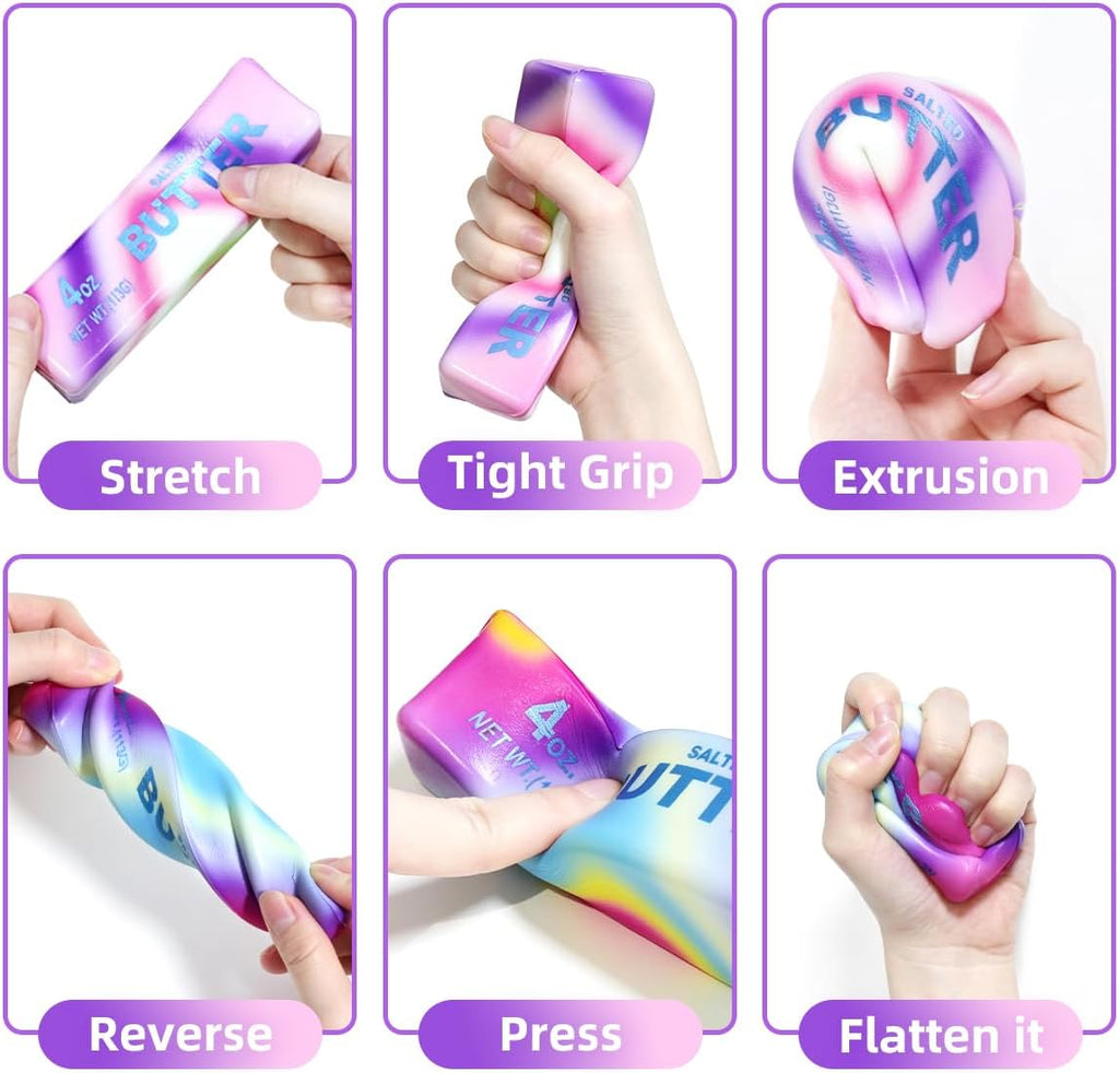 2 Pcs Rainbow Butter Squishy Stick - Fidget Toy - photo 4