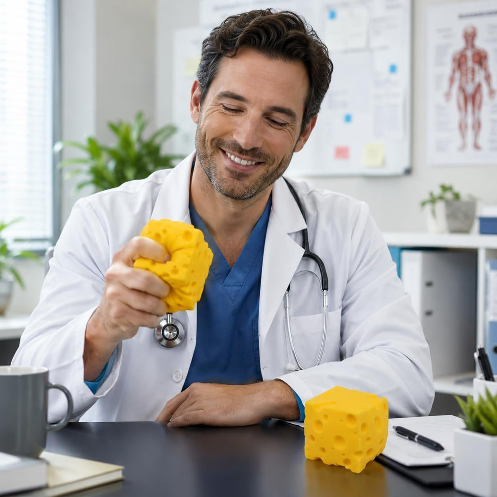 Big Cheese Squishy Toy - Yellow Stress Relief Fidget - photo 6
