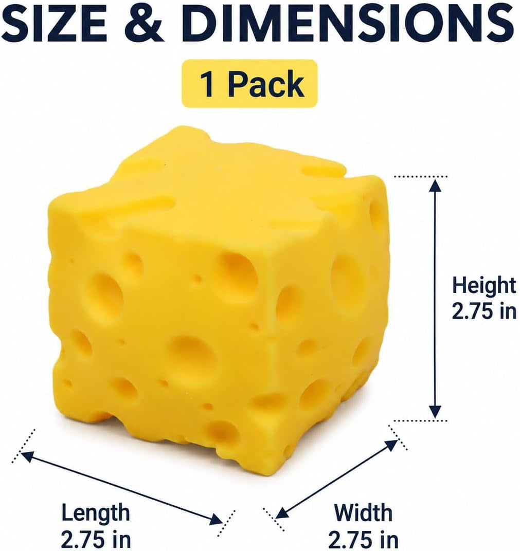 Big Cheese Squishy Toy - Yellow Stress Relief Fidget - photo 2