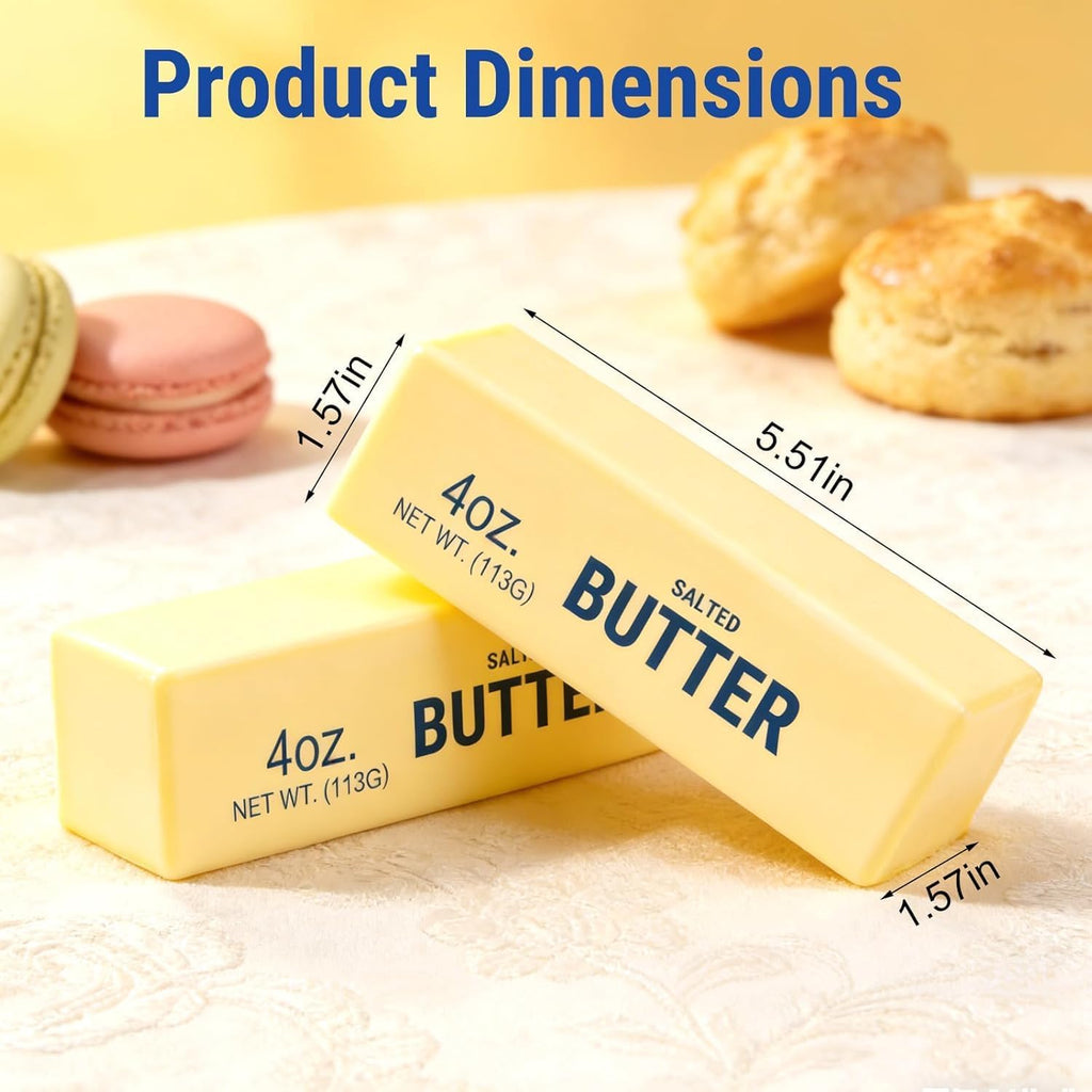 2 Pcs Yellow & Pink Butter Squishy - Slow Rising Stress Toy - photo 2