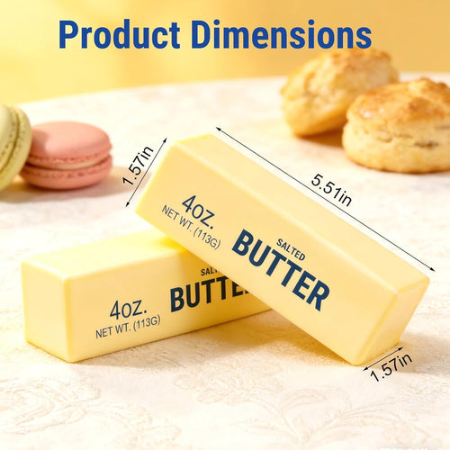 2 Pcs Yellow & Pink Butter Squishy - Slow Rising Stress Toy - photo 2