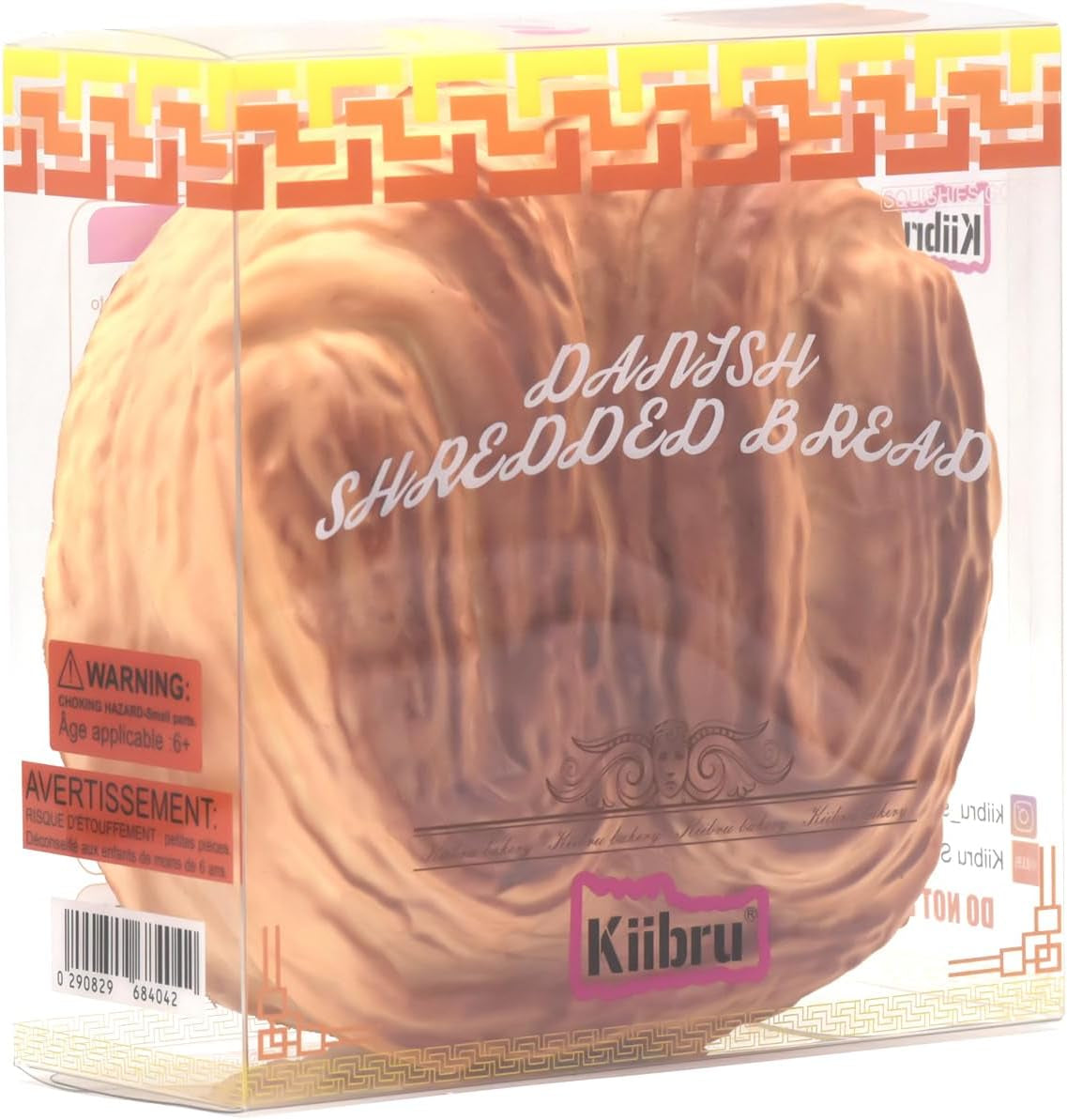 Squishy Danish Shredded Bread 5.3" Jumbo Slow Rising Squishies Scented Stress Relief Kids Gift Toys