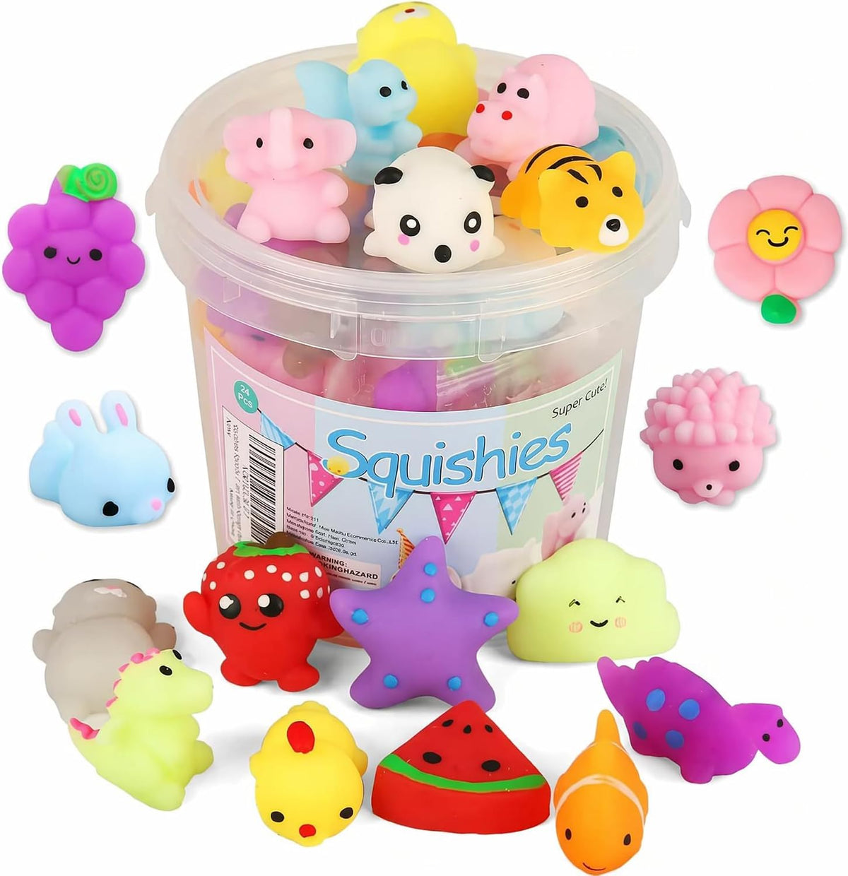 24 Pcs Mochi Squishy Toys Party Favors with Storage Box - photo 9