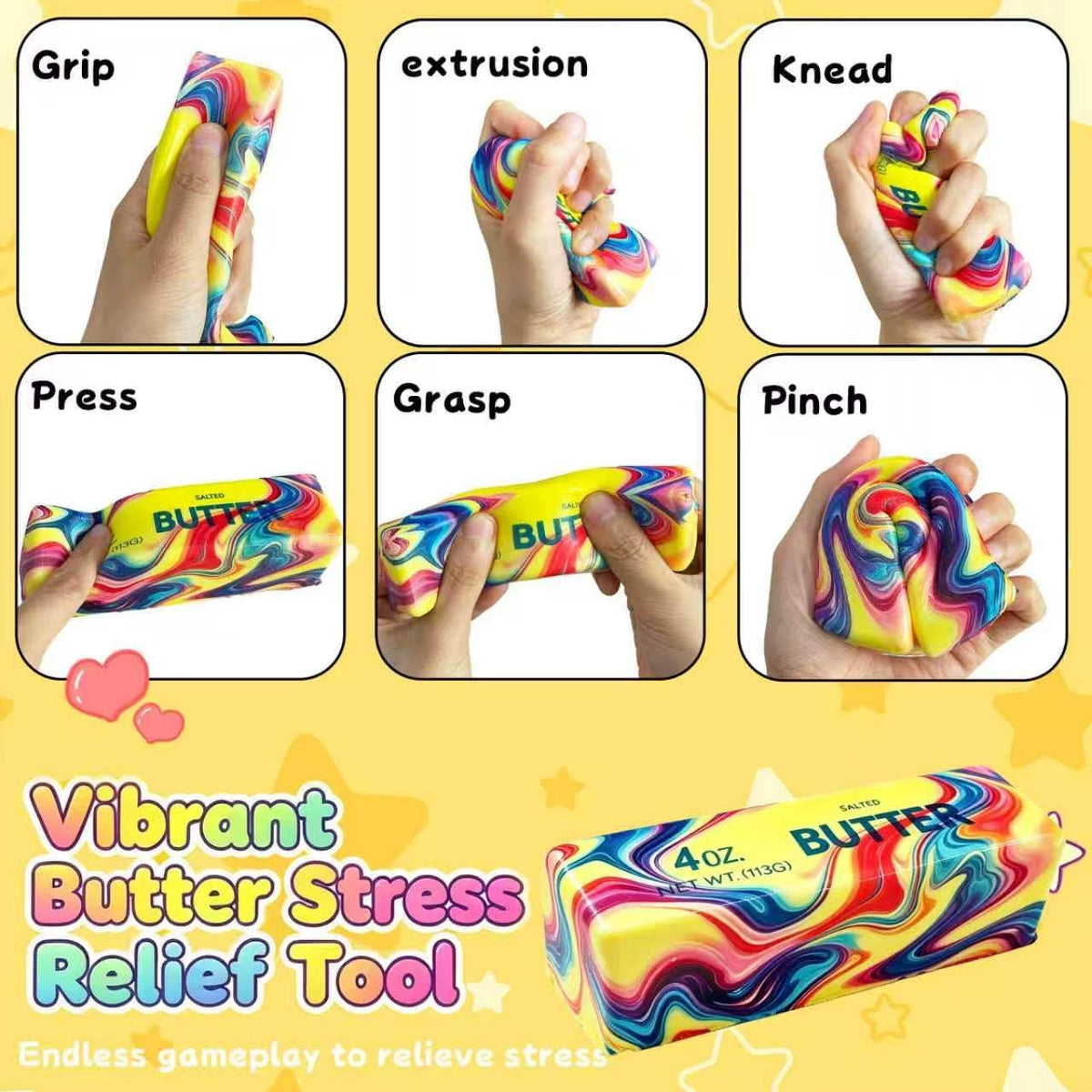 Butter Squishy Slow Rising Stick - Stress Relief Toy - photo 3