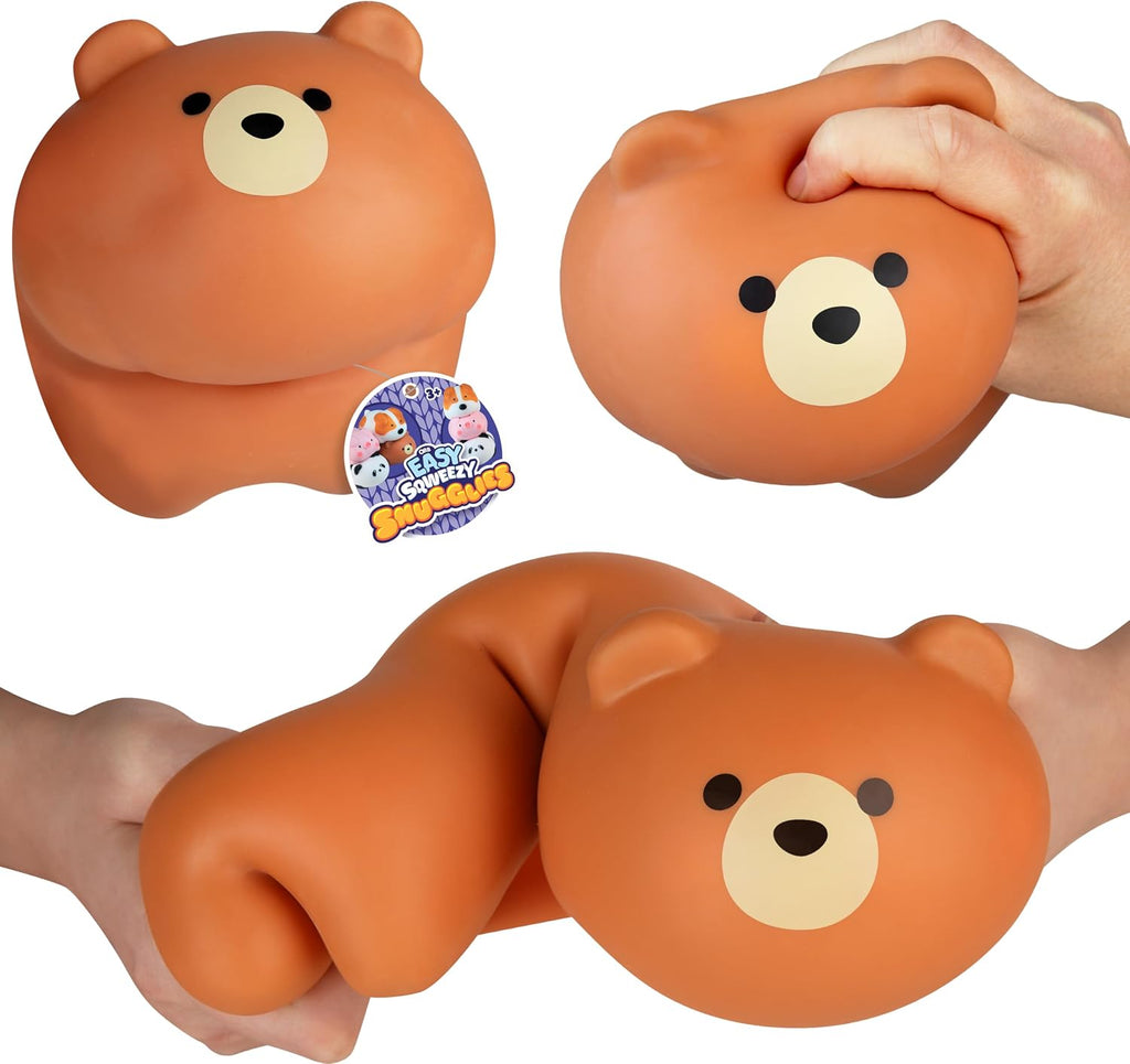 ORB Easy Sqweezy Snugglies Jumbo Squishy Bear - Stretch, Squeeze, Snuggle This Big, Fun, Slow Rising and Extra Soft Toy Pet Bear for Stress Relief - Stretchy and Squishy Fidget Toy for Kids and Adults