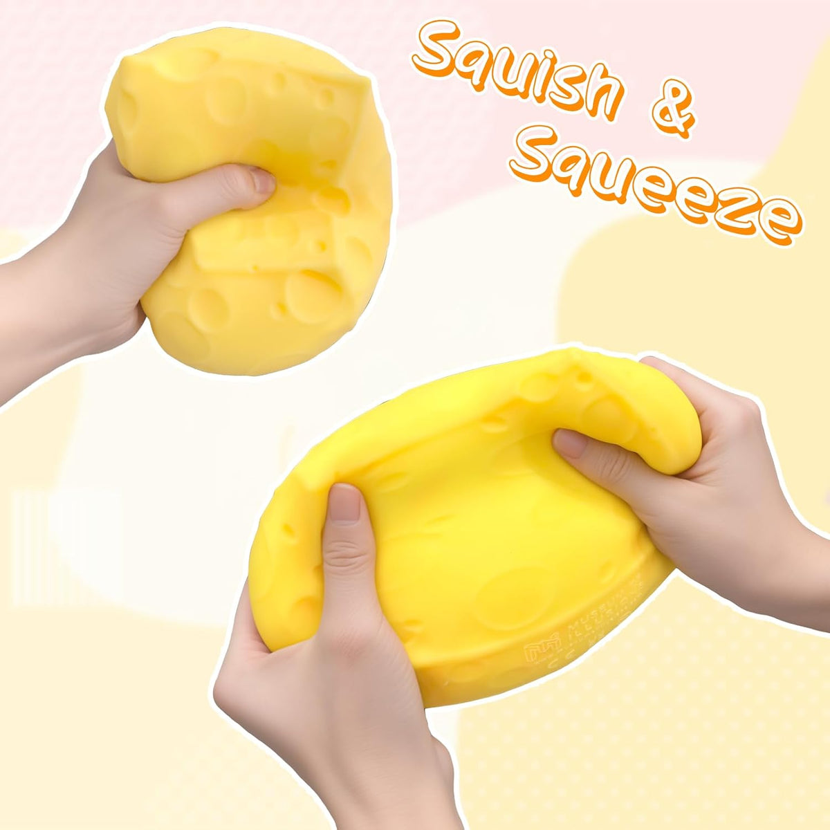 Big Cheese Squishy 3.9" - Jumbo Cheese Stress Ball - photo 4