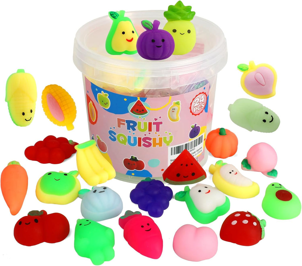 24 Pcs Fruit Mochi Squishy Toys - Stress Relief - photo 1