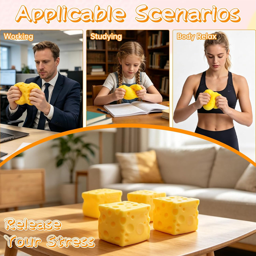 Big Cheese Squishy 3.9" - Jumbo Cheese Stress Ball - photo 6