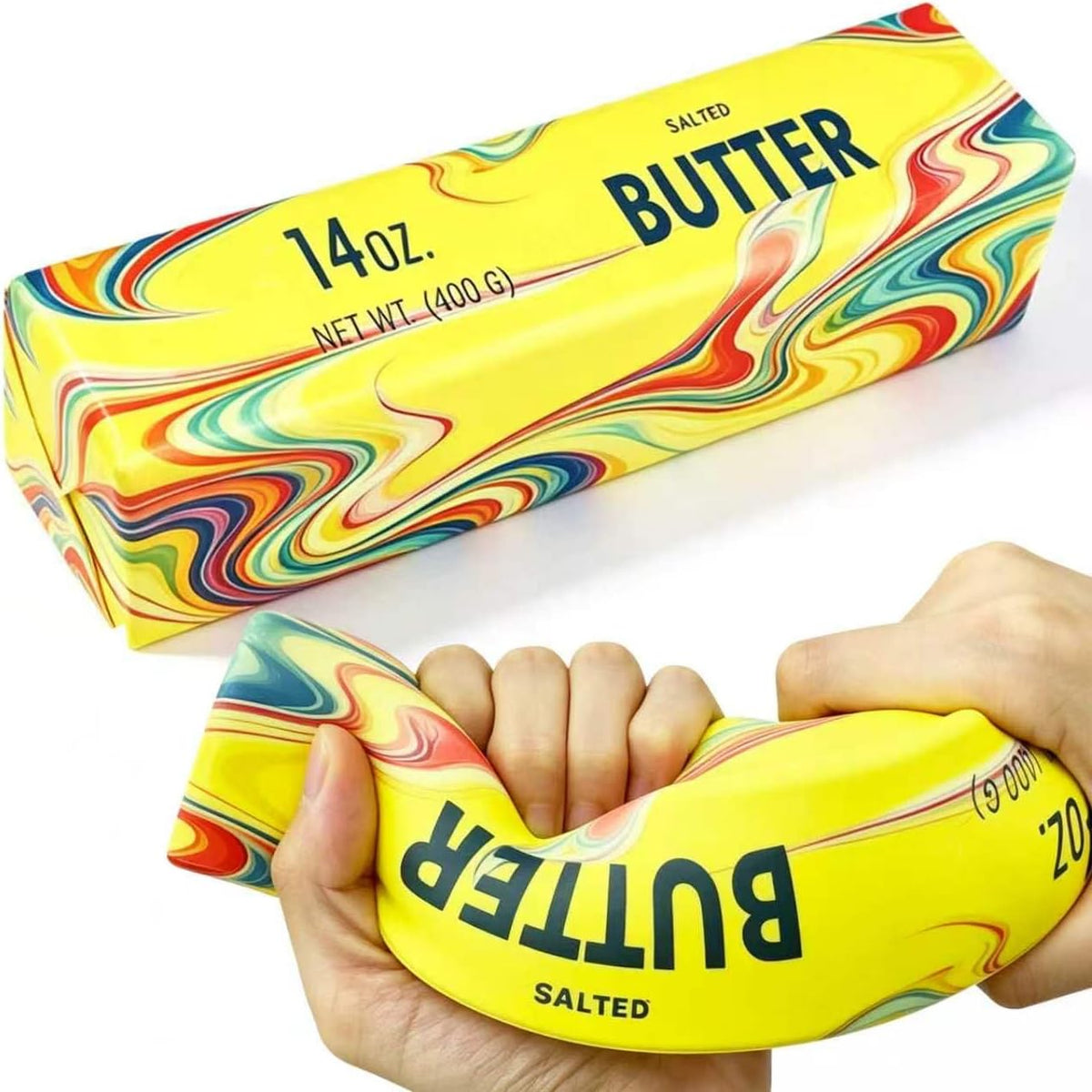 Big Butter Squishy 8.6" - Giant Rainbow Butter Stick - photo 1