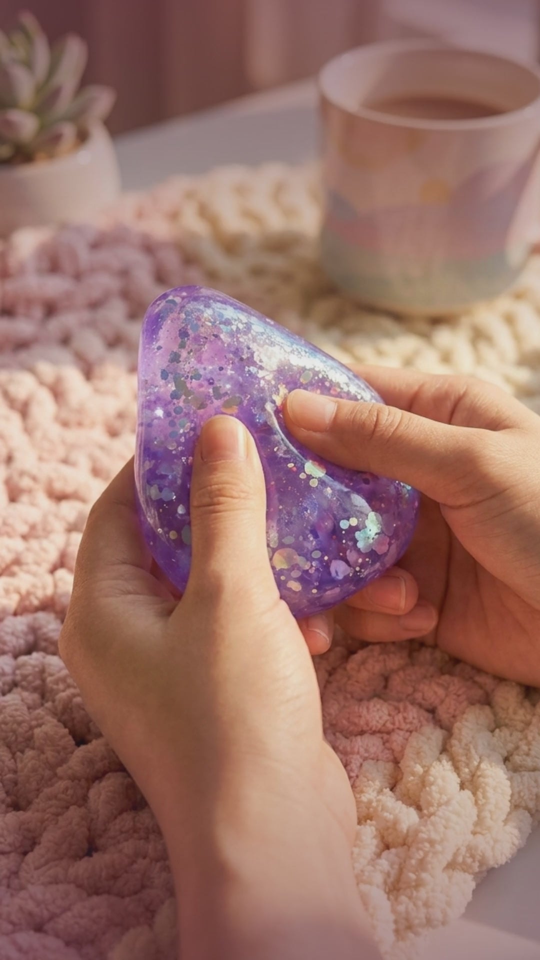 Glitter Stress Cube Squishy product video